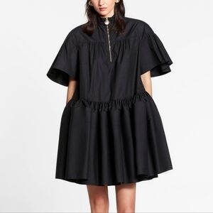 LANVIN Zip-Up Babydoll Mini Dress